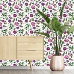 Watercolor Maroon Wallpaper