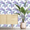 Purple Hue Floral Wallpaper