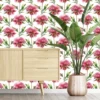 Watercolour Pink Peonies Wallpaper