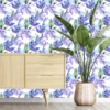Blue Moods Floral Wallpaper