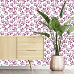 Puffy Pink Star Wallpaper