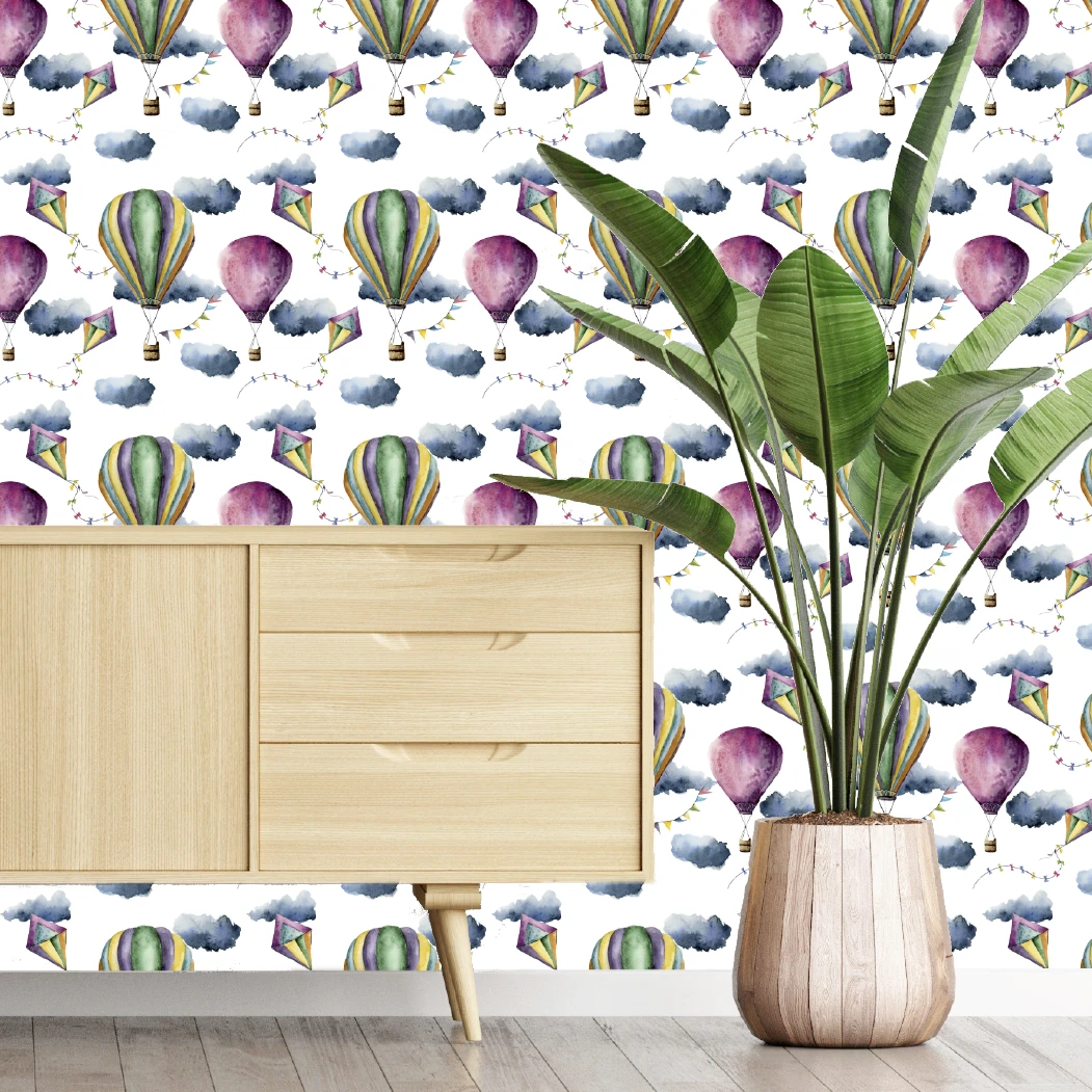 Stormy Hot Air Balloon Wallpaper