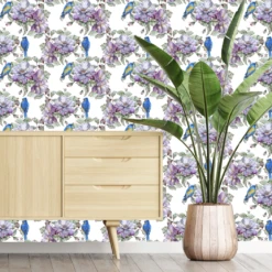 Blue Bird With Bouquet Wallpaper