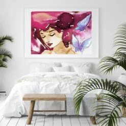 Angel Wings Watercolour Wall Art