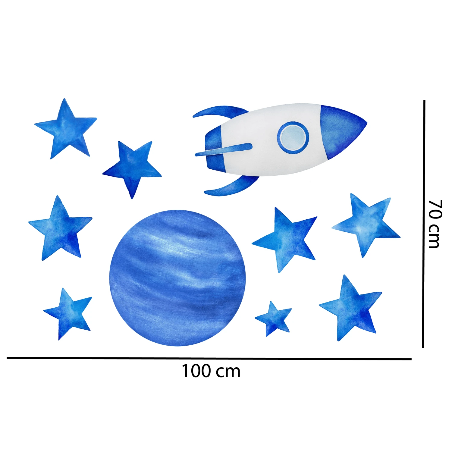 Blue Space Wall Decal Set - Image 2