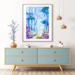 Blue Hue Watercolour Wall Art