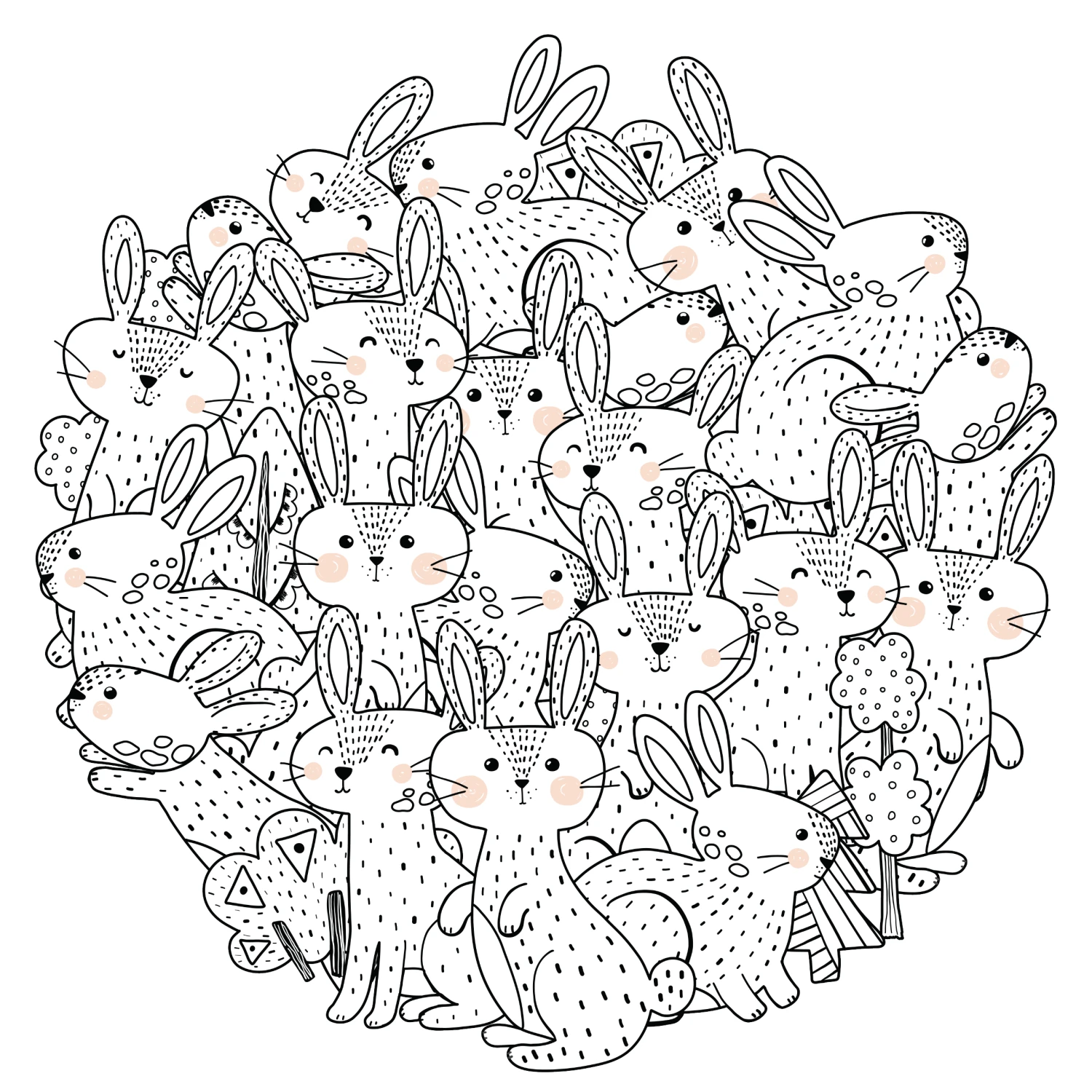 Bundle Of Bunnies Wall Decal - Image 2