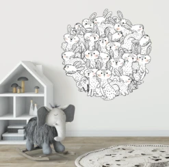 Bundle Of Bunnies Wall Decal
