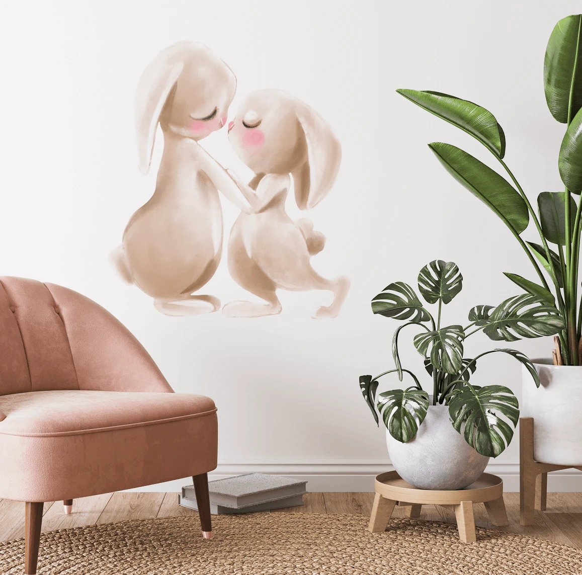 Bunny Kiss Wall Decal