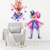 Circus Clown Wall Decal Set