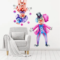Circus Clown Wall Decal Set