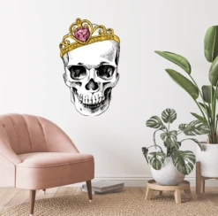 Debutante Skull Wall Decal