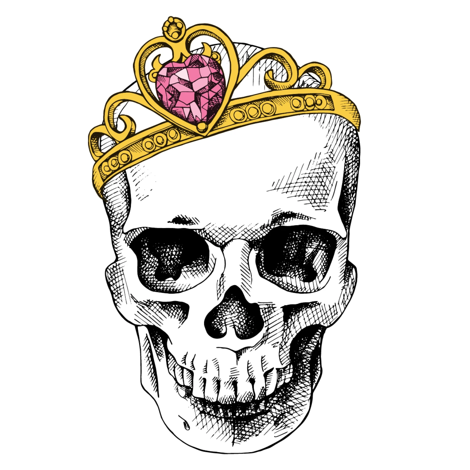 Debutante Skull Wall Decal - Image 2
