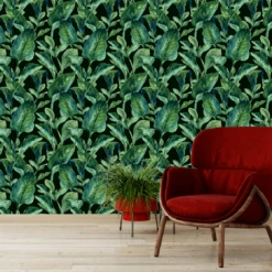 Designer Vintage Leaf Wallpaper