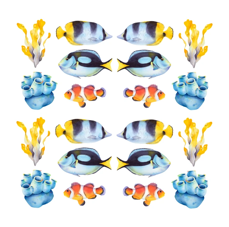 Reef Fish Wall Sticker Set - Image 2