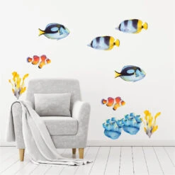 Reef Fish Wall Sticker Set