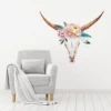 Boho Bovine Skull Wall Decal