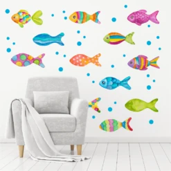 Funky Fish Wall Decal Set