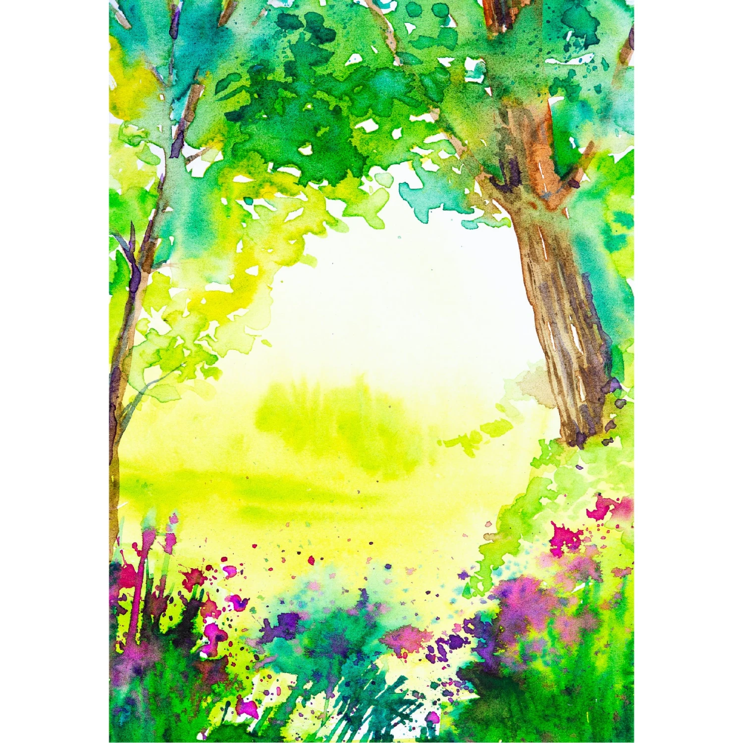 Green & Gold Garden Wall Art - Image 2