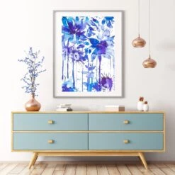 Indigo Blossom Wall Art