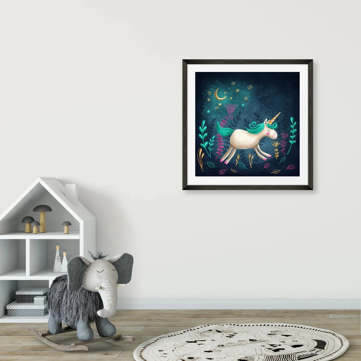 Midnight Unicorn Wall Art