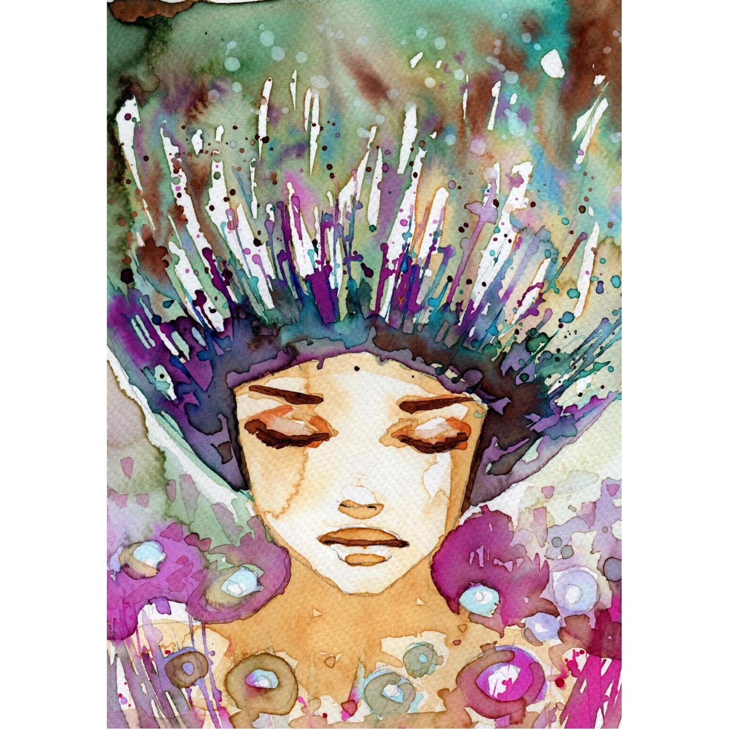 Mondo Dreaming Watercolour Wall Art - Image 2