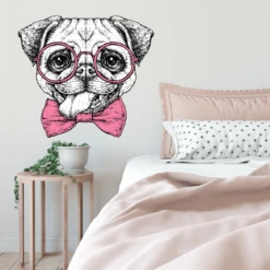 Peculiar Pug Wall Decal