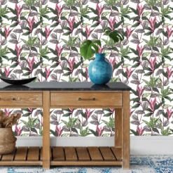 Pink Botanic Wallpaper