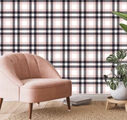 Pink Tartan Wallpaper