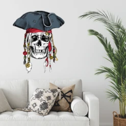 Pirate Jack Skull Wall Decal
