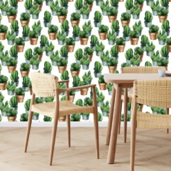Cactus Pots Wallpaper