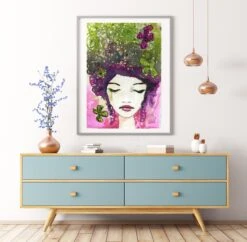 Queen Marie Watercolour Wall Art