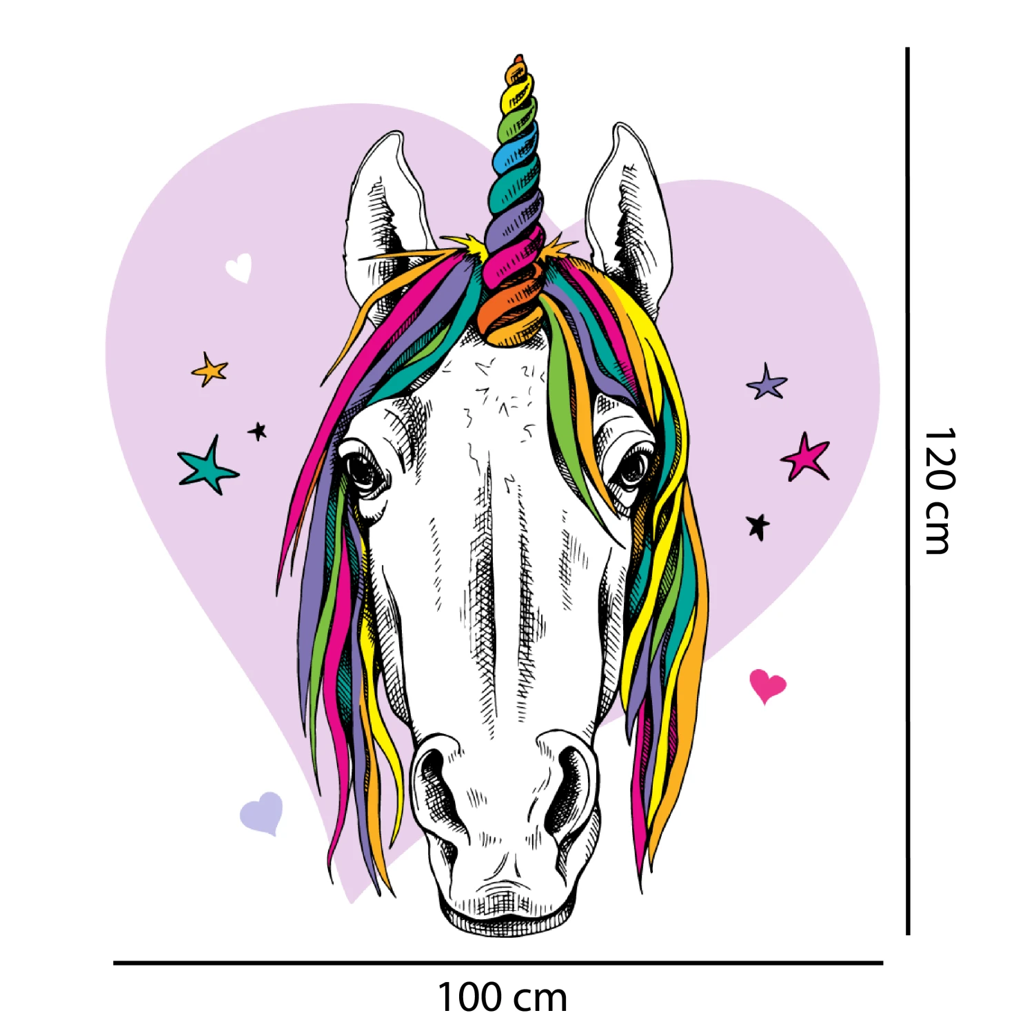 Rainbow Unicorn Wall Decal Set - Image 2