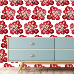 Red Rosette Wallpaper