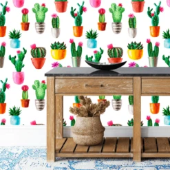 Retro Cactus Wallpaper