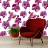 Retro Purple Orchid Wallpaper