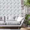 Royal Blue Terrazzo Wallpaper