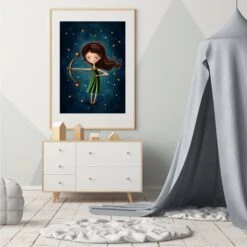 Zodiac Star Sign Sagittarius Wall Art