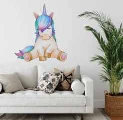 Unicorn Shy Guy Wall Decal