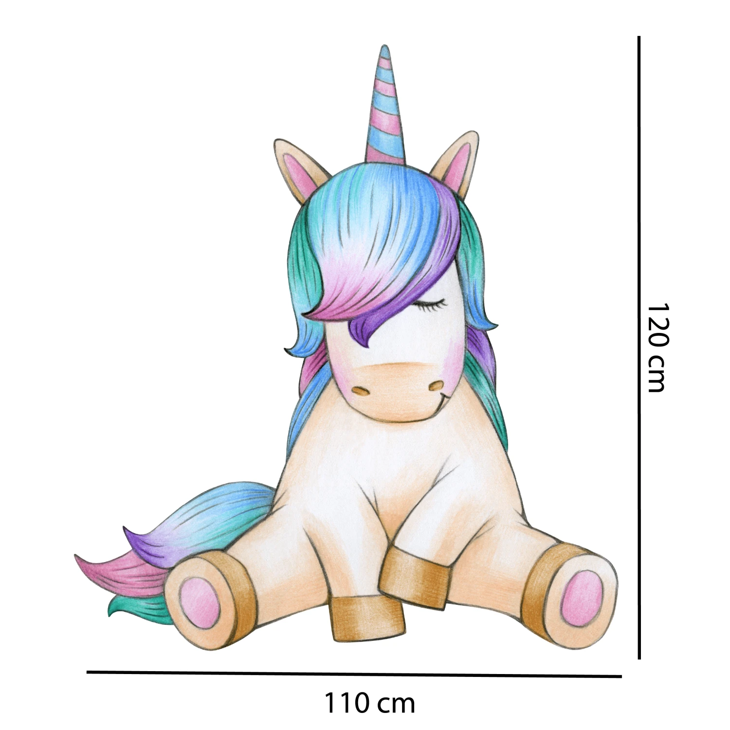 Unicorn Shy Guy Wall Decal - Image 2