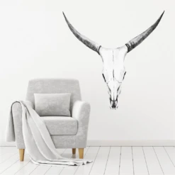 Bovine Beast Skull Wall Decal