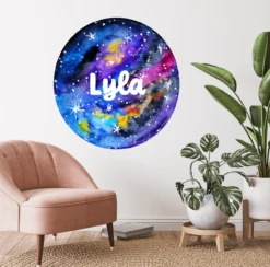 Space Galaxy 'Personalised' Wall Decals