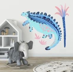 Dinosaur Spikey Blue Wall Decal