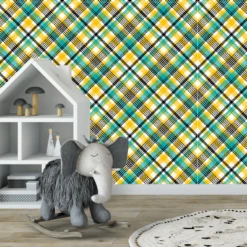 Sunshine Tartan Wallpaper