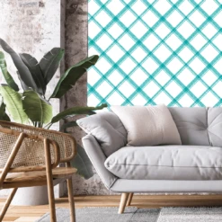 Teal Tartan Wallpaper