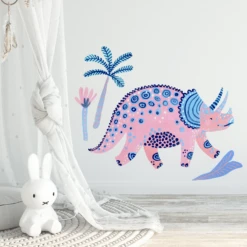 Dinosaur Tri PinkWall Decal