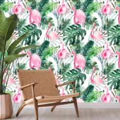 Tropical Flamingo Wallpaper