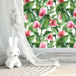 Tropical Vintage Leaves Wallpaper