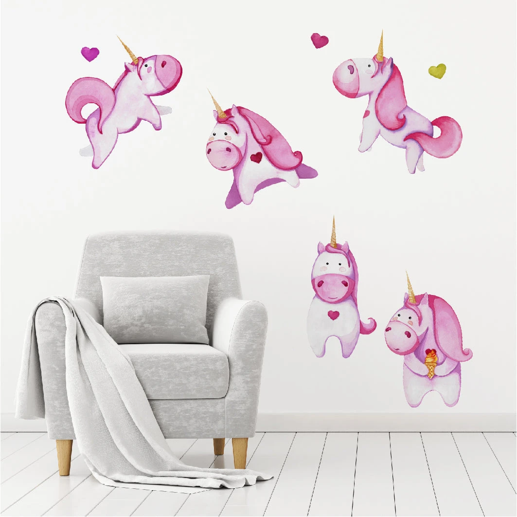 Unicorn Fun Wall Decal Set