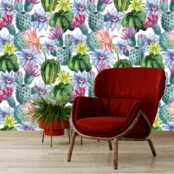 Vintage Desert Flower Wallpaper